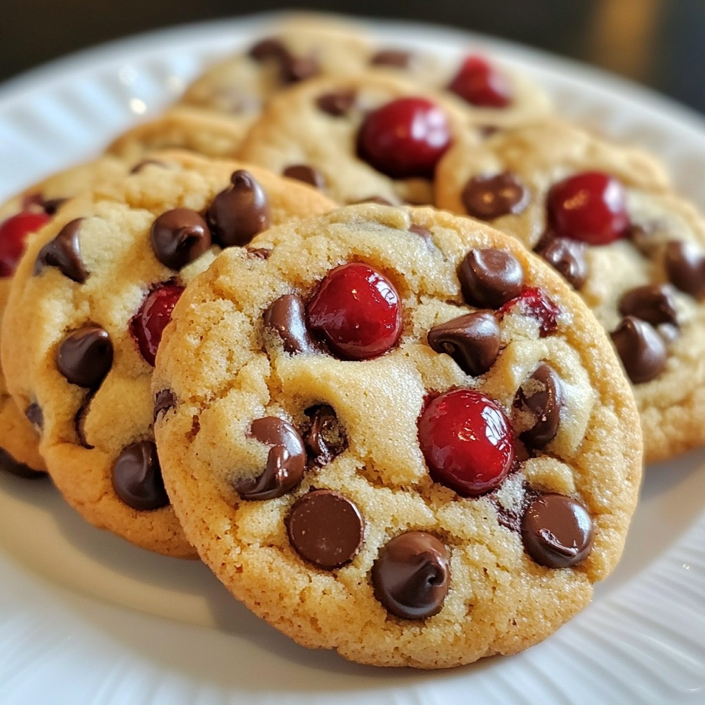 Maraschino Cherry Chocolate Chip Cookies Lecker und Einfach