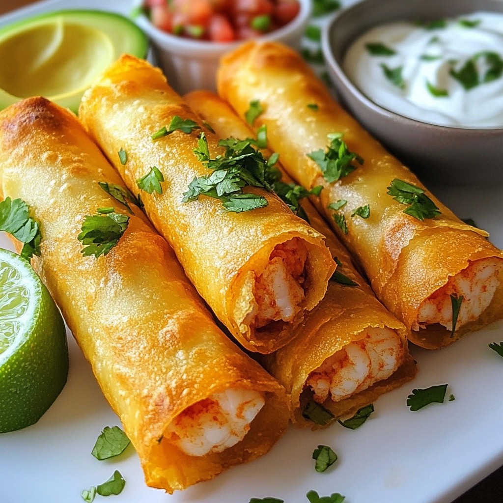 Crispy Crab Shrimp Taquitos Knusprig und Lecker