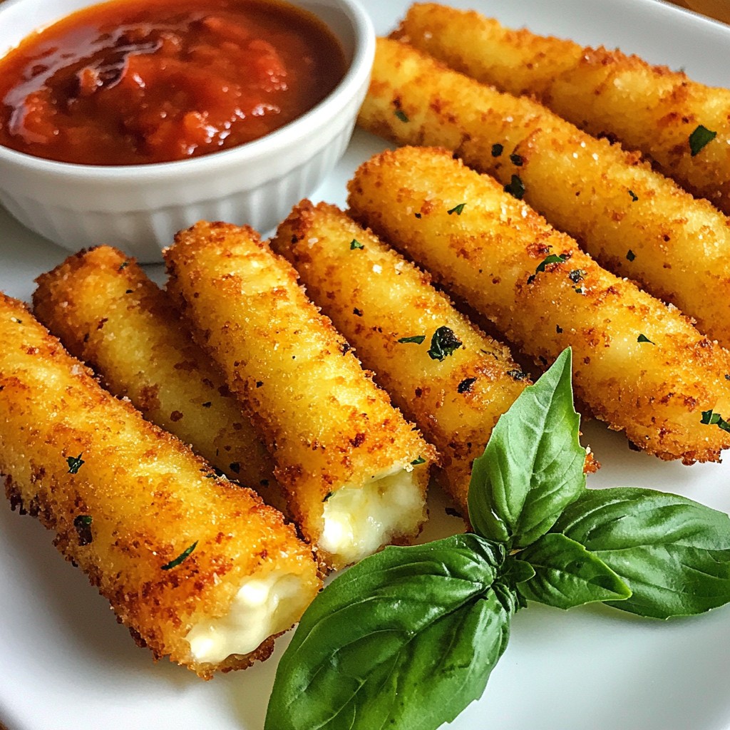 Knusprige Mozzarella-Sticks mit Marinara Genießer Snack