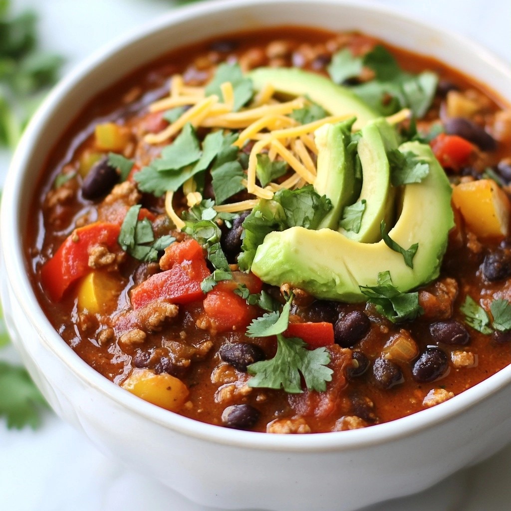 Hearty Chipotle Black Bean Chili voller Geschmack