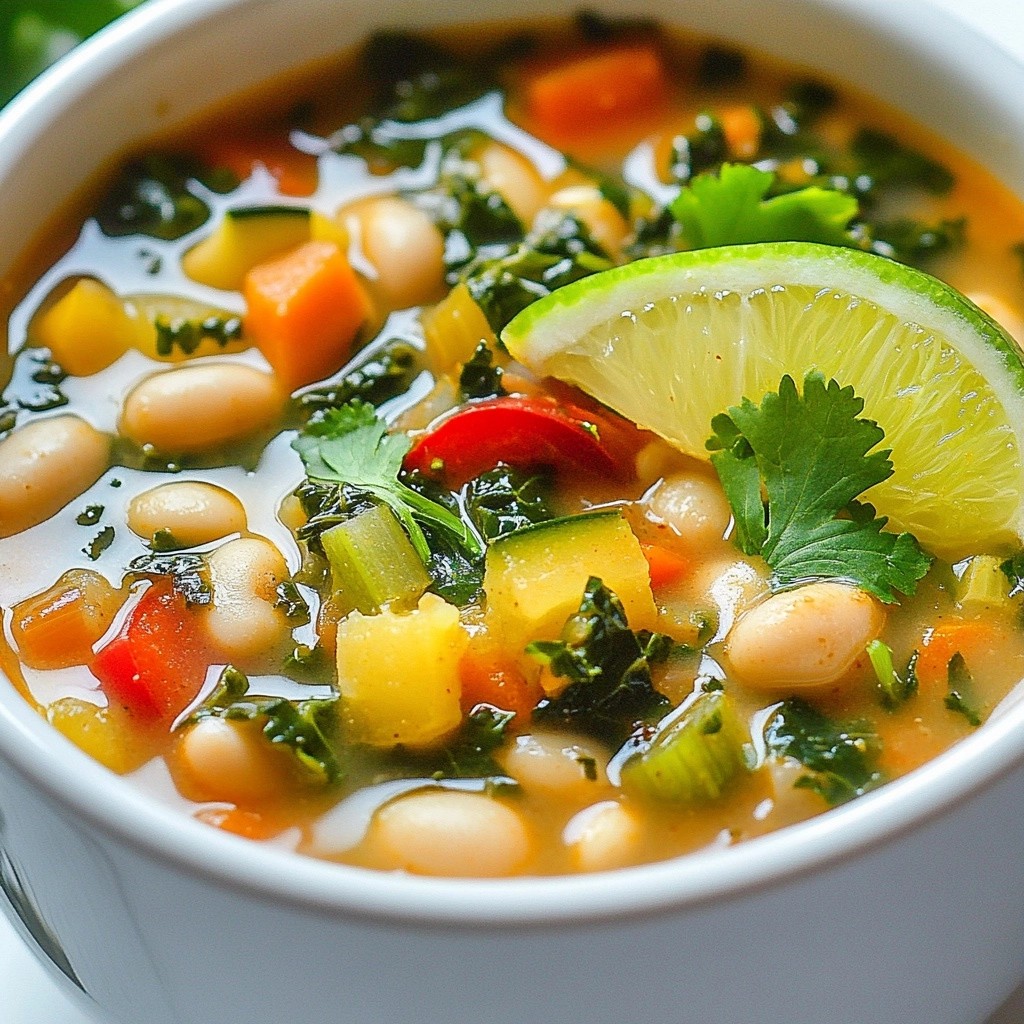 Spicy Vegetarian White Bean and Kale Chili Genuss