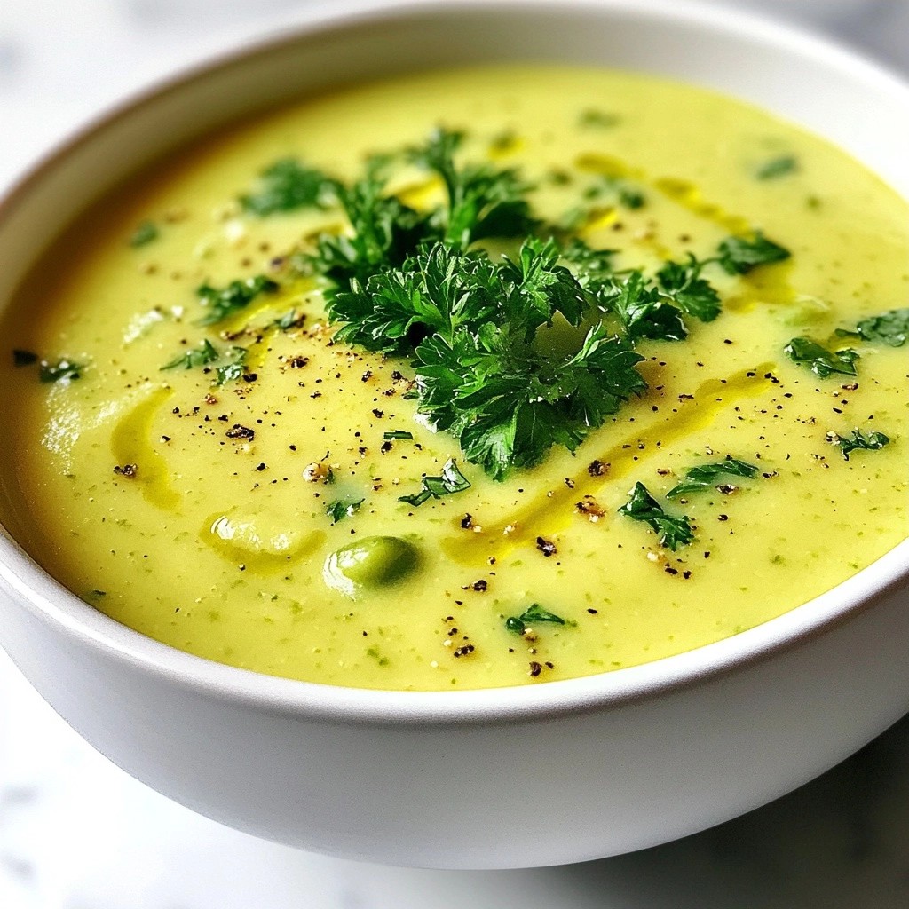 Creamy Soup Roasted Garlic and Asparagus Velouté Genuss
