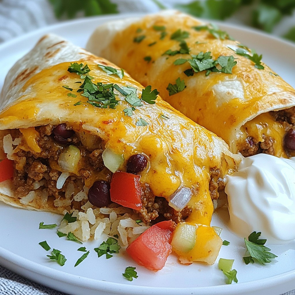 Cheesy Beef Burritos Genussvolles Rezept zum Nachkochen