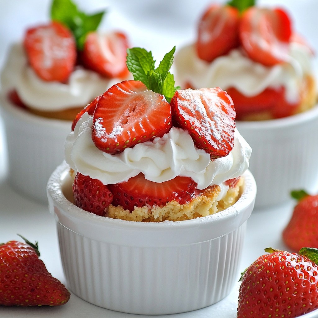 Strawberry Shortcake Dessert Cups Schnell und Lecker