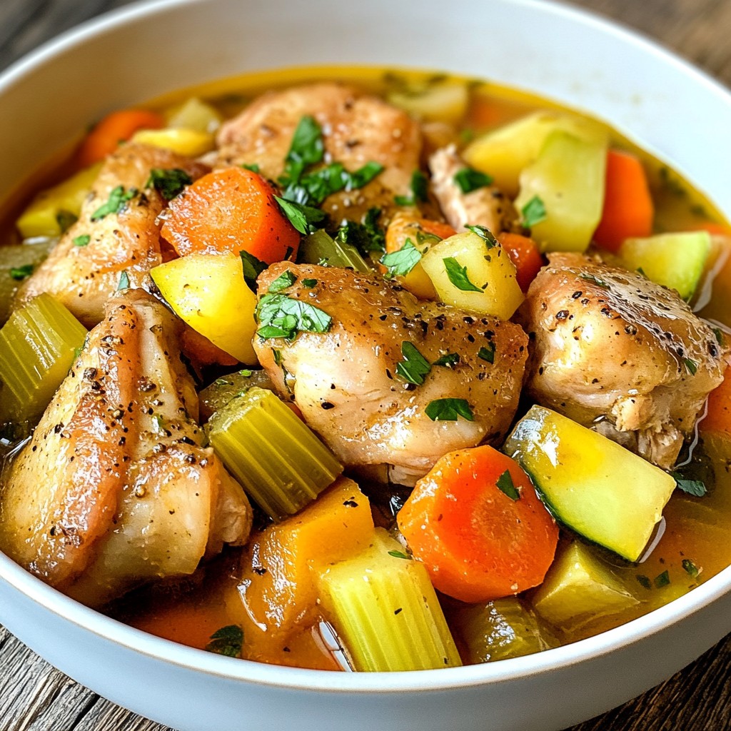 Hearty Chicken and Vegetable Stew Gesunder Genuss