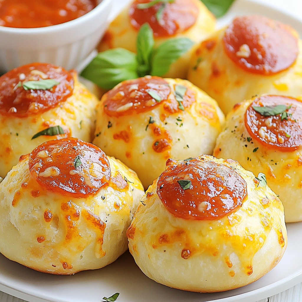 Cheesy Pepperoni Pizza Bombs Einfache und schnelle Snacks