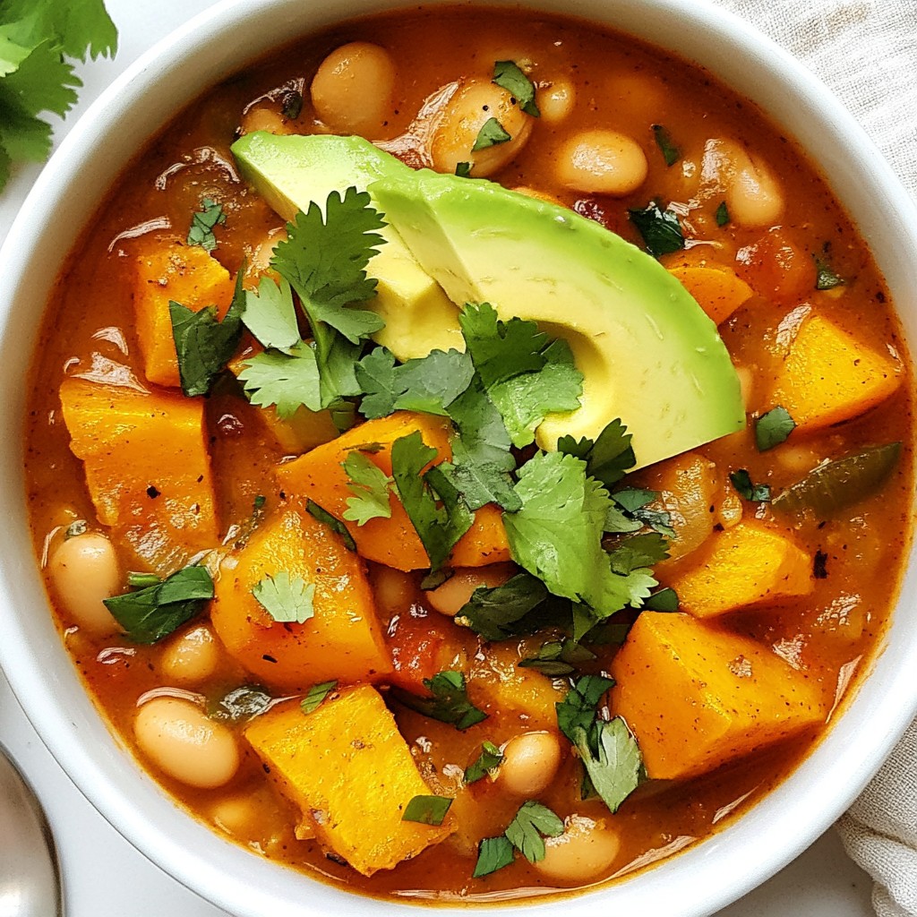 Vegetarian White Bean and Sweet Potato Chili Rezept
