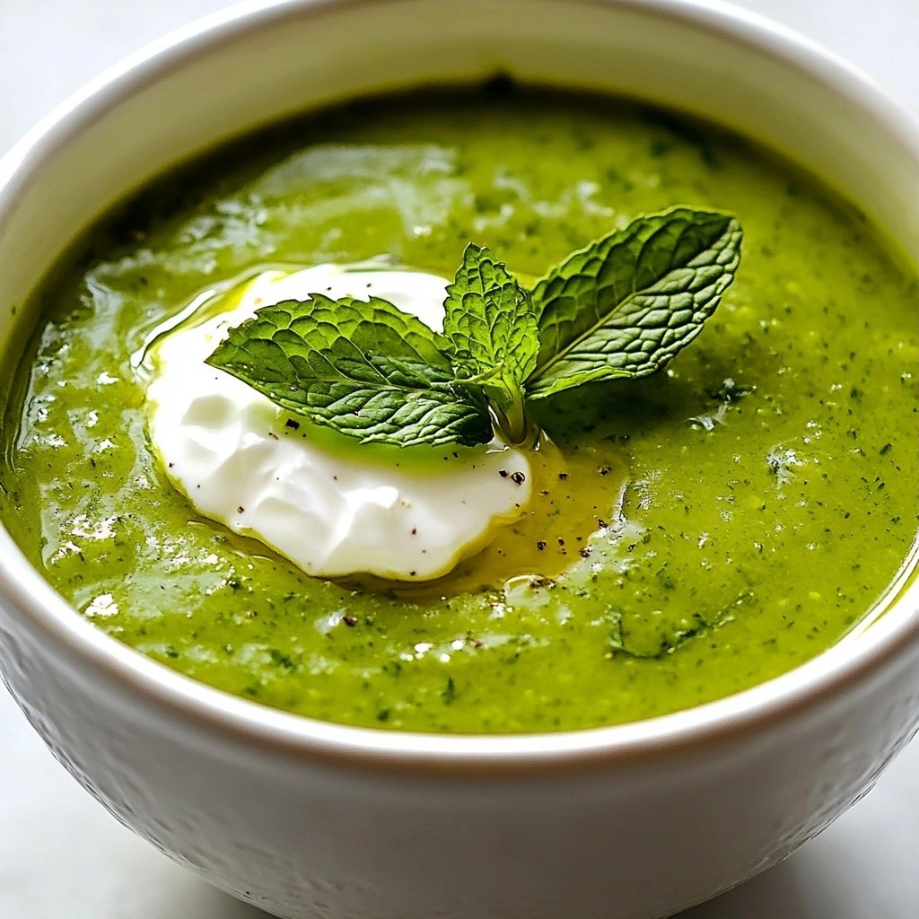 Detox Green Pea and Mint Broth Frisch und Gesund