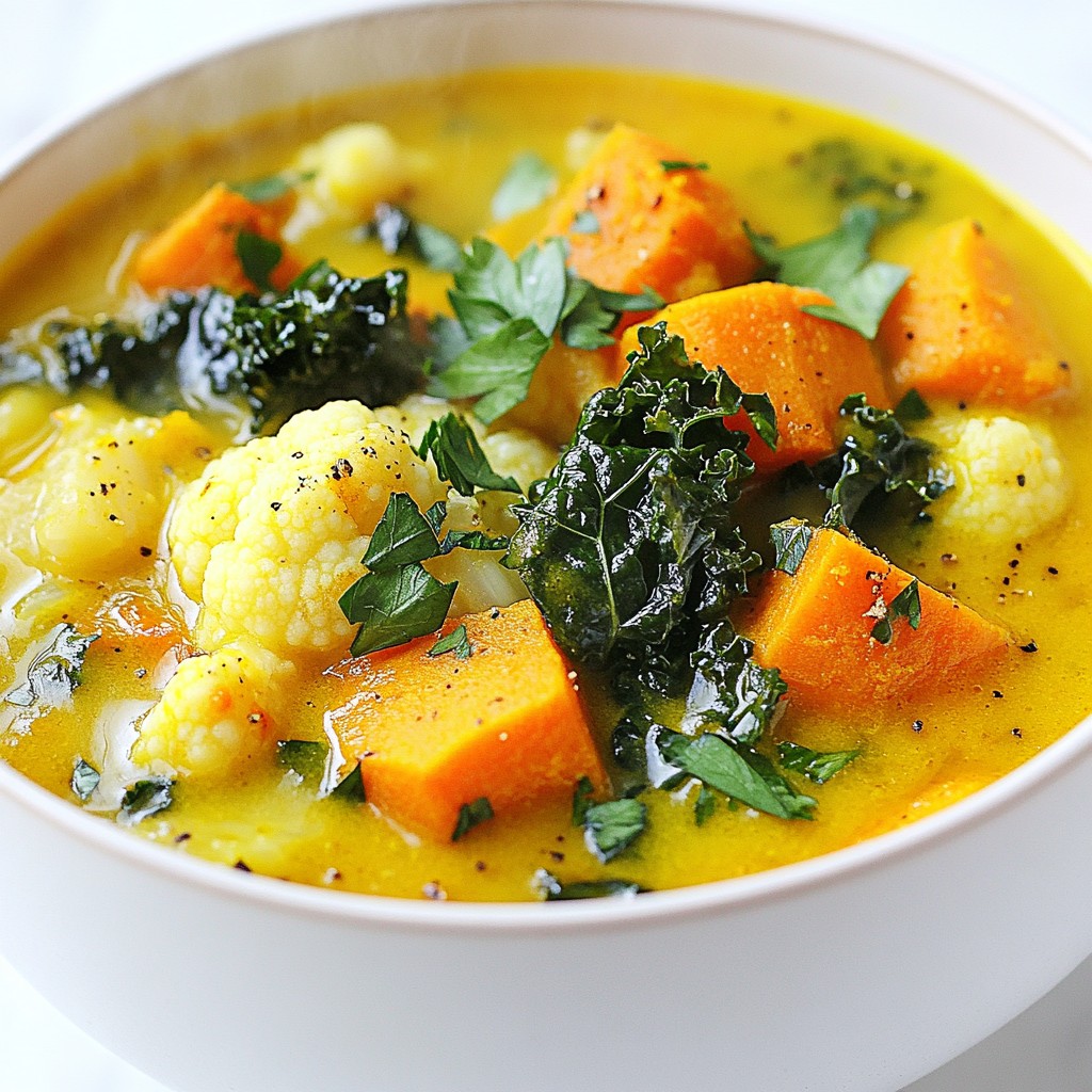 Goldene Detox Veggie Soup Gesund und Nahrhaft Rezept