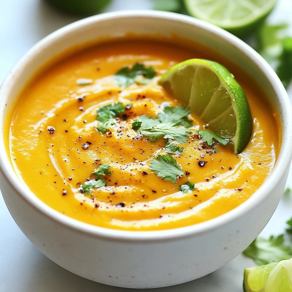 Gingered Sweet Potato and Coconut Bisque Cremig Genuss