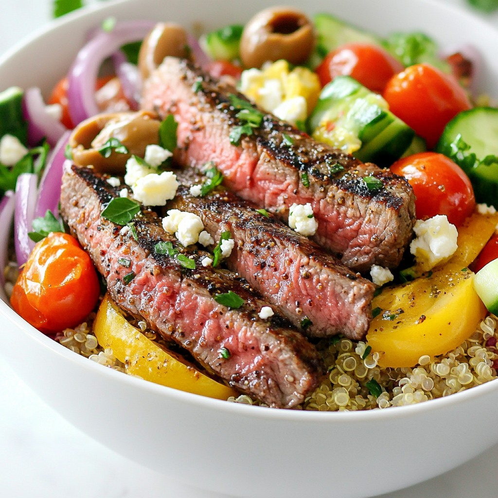 Mediterranean Steak Bowls Einfach und Geschmackvoll