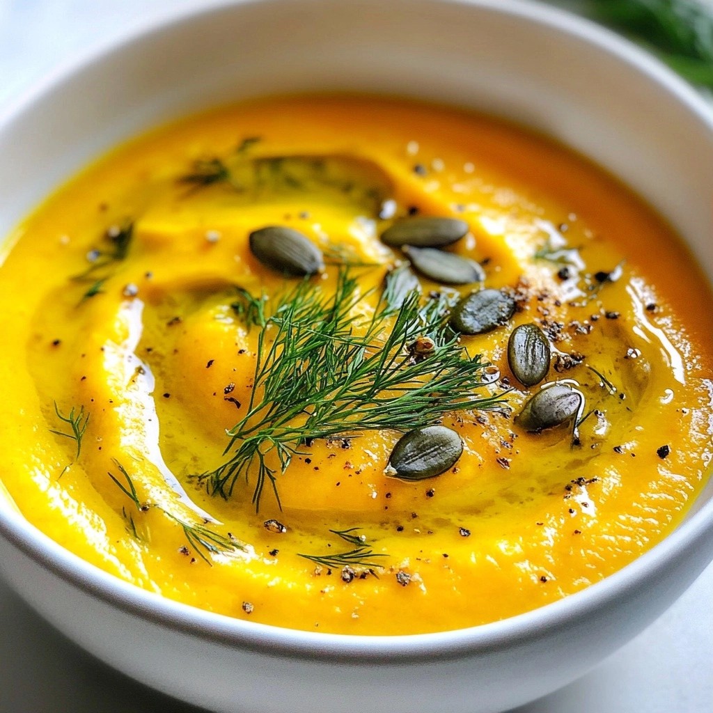 Cremige Suppe Karotte und Dill Velouté lecker genießen