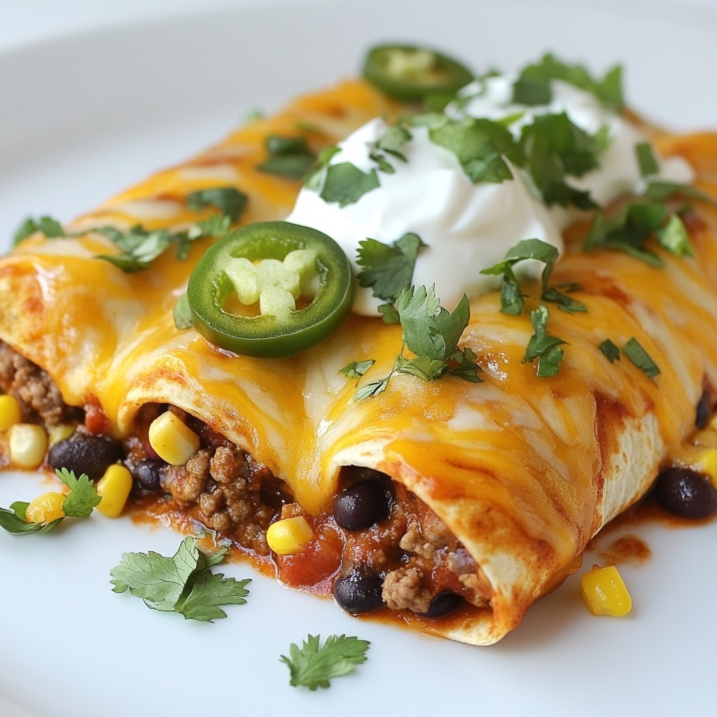 Smothered Beef Burritos Köstliches Rezept für Zuhause