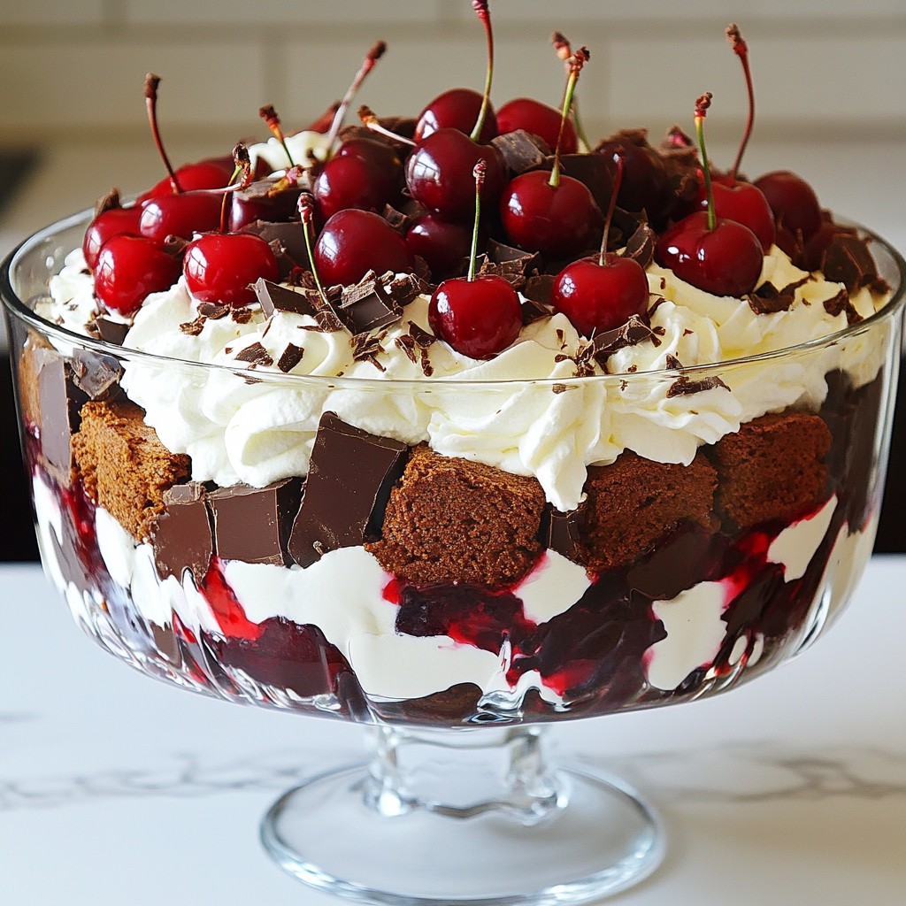 Köstlicher Black Forest Holiday Trifle Einfaches Rezept