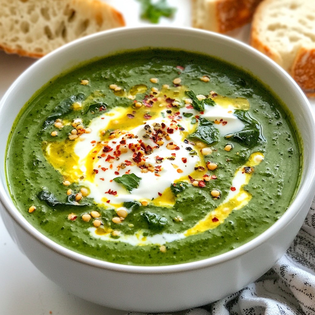 Creamy Spinach and White Bean Soup Gesunde Köstlichkeit