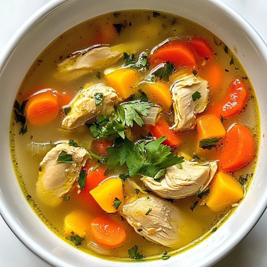 Savory Chicken Soup with Lemongrass and Ginger Rezept