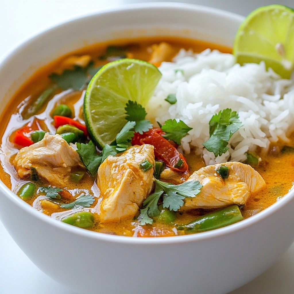 Spicy Chicken and Lime Soup with Jasmine Rice genießen