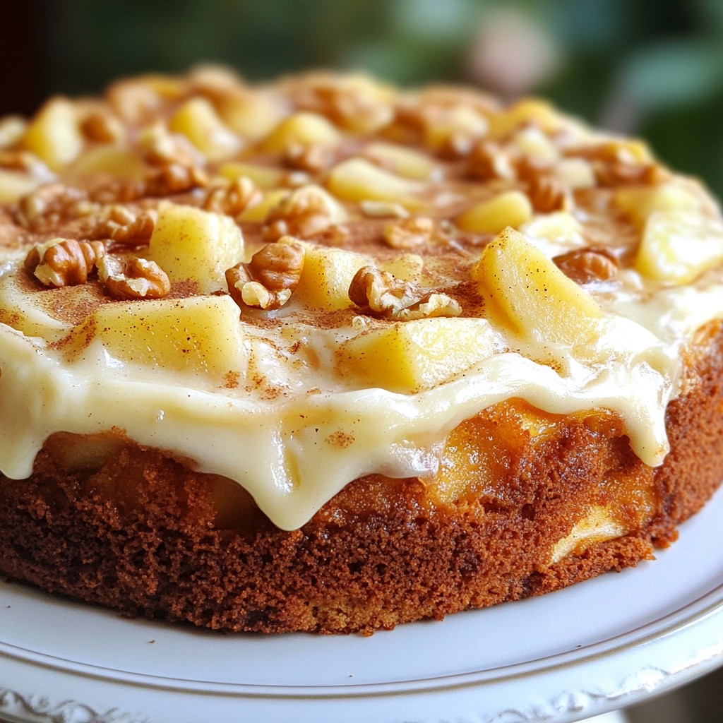 Frischer Apfelkuchen mit Frischkäse-Frosting Rezept