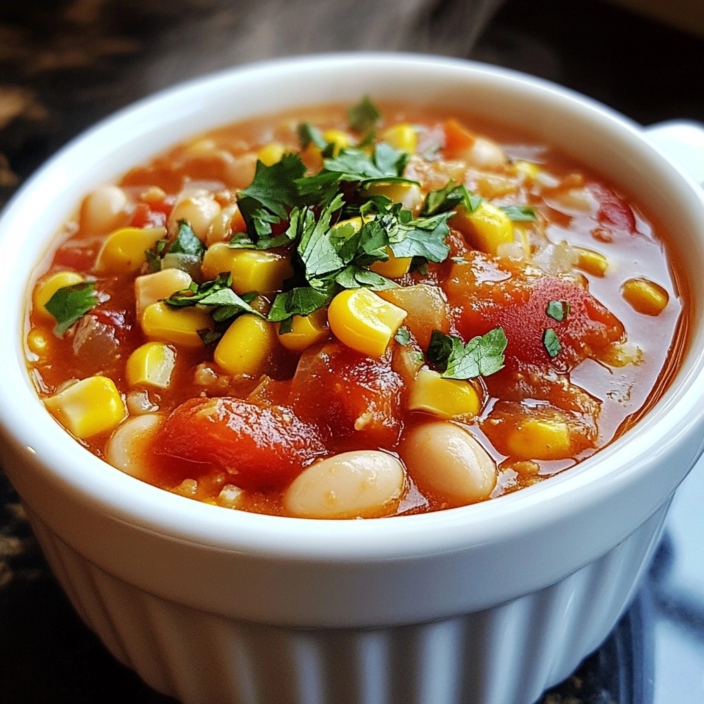 Spicy Tomato and White Bean Chili Köstlicher Genuss