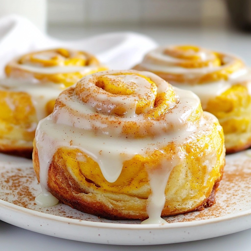 Kürbis Swirl Zimtbrötchen Einfach und Lecker Rezept
