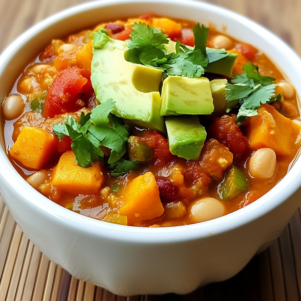 Vegetarian White Bean and Sweet Potato Chili Rezept