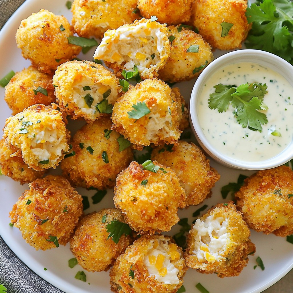 Jalapeño Ranch Chicken Poppers Köstlicher Snack