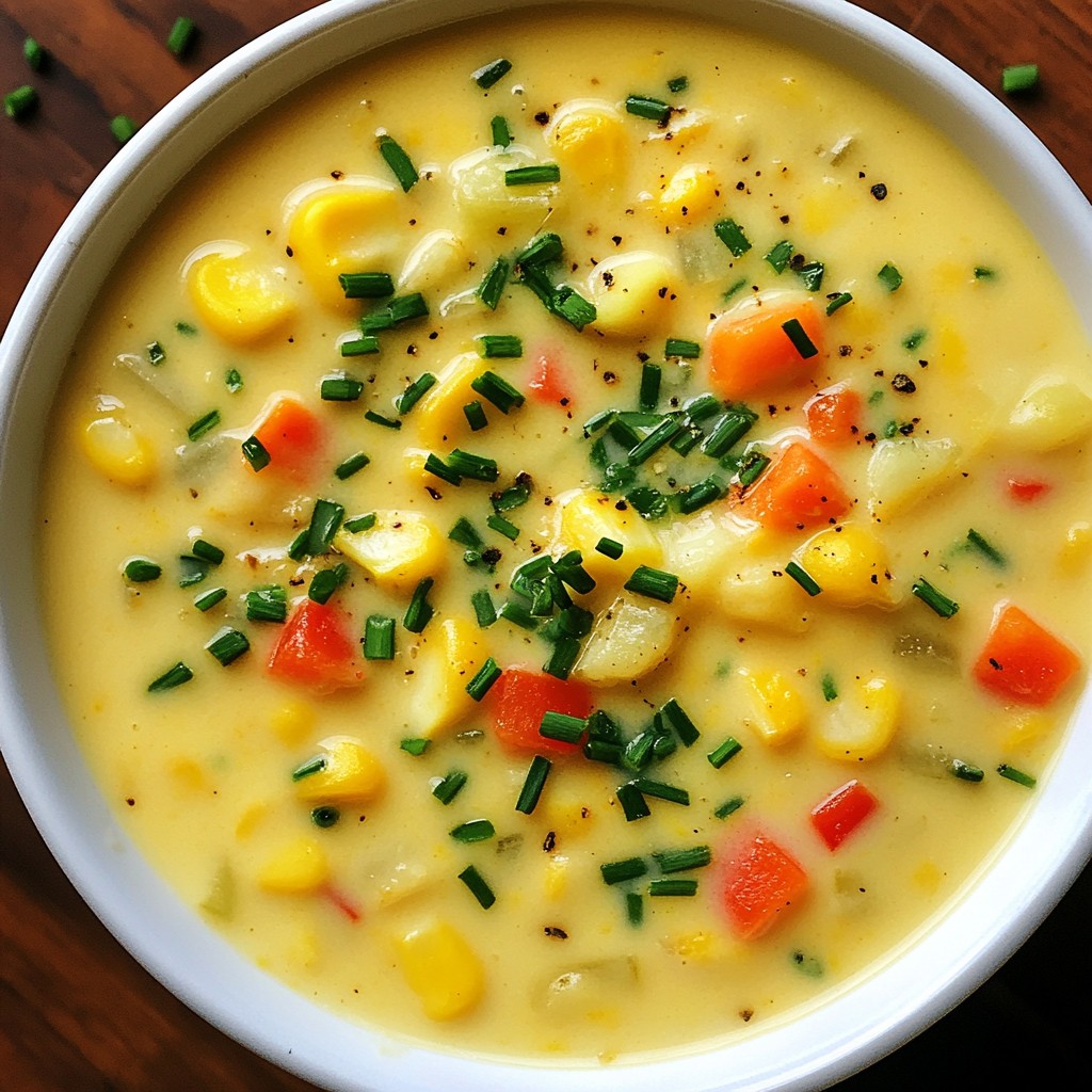 Cremige Mais-Chowder Leckeres und einfaches Rezept