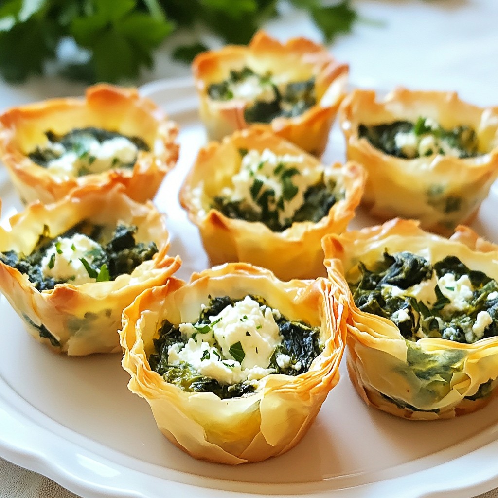 Spinach Feta Phyllo Cups Einfaches und leckeres Rezept