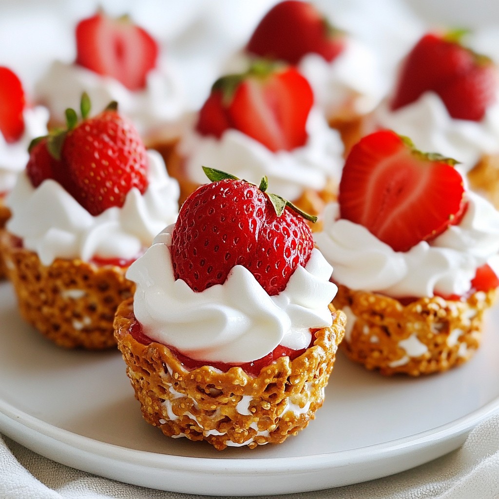 Strawberry Pretzel Salad Cups Frisch und Lecker Genießen