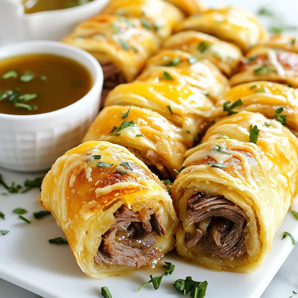Crispy French Dip Tortilla Roll Ups Genussvolle Snacks