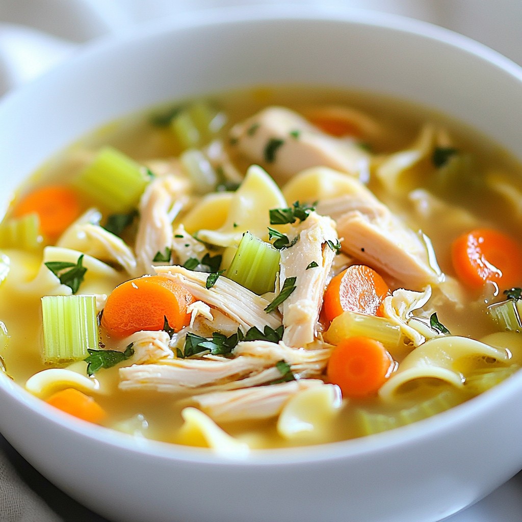 Klassische Hühnernudelsuppe Herzhaft und Einfach Zubereiten