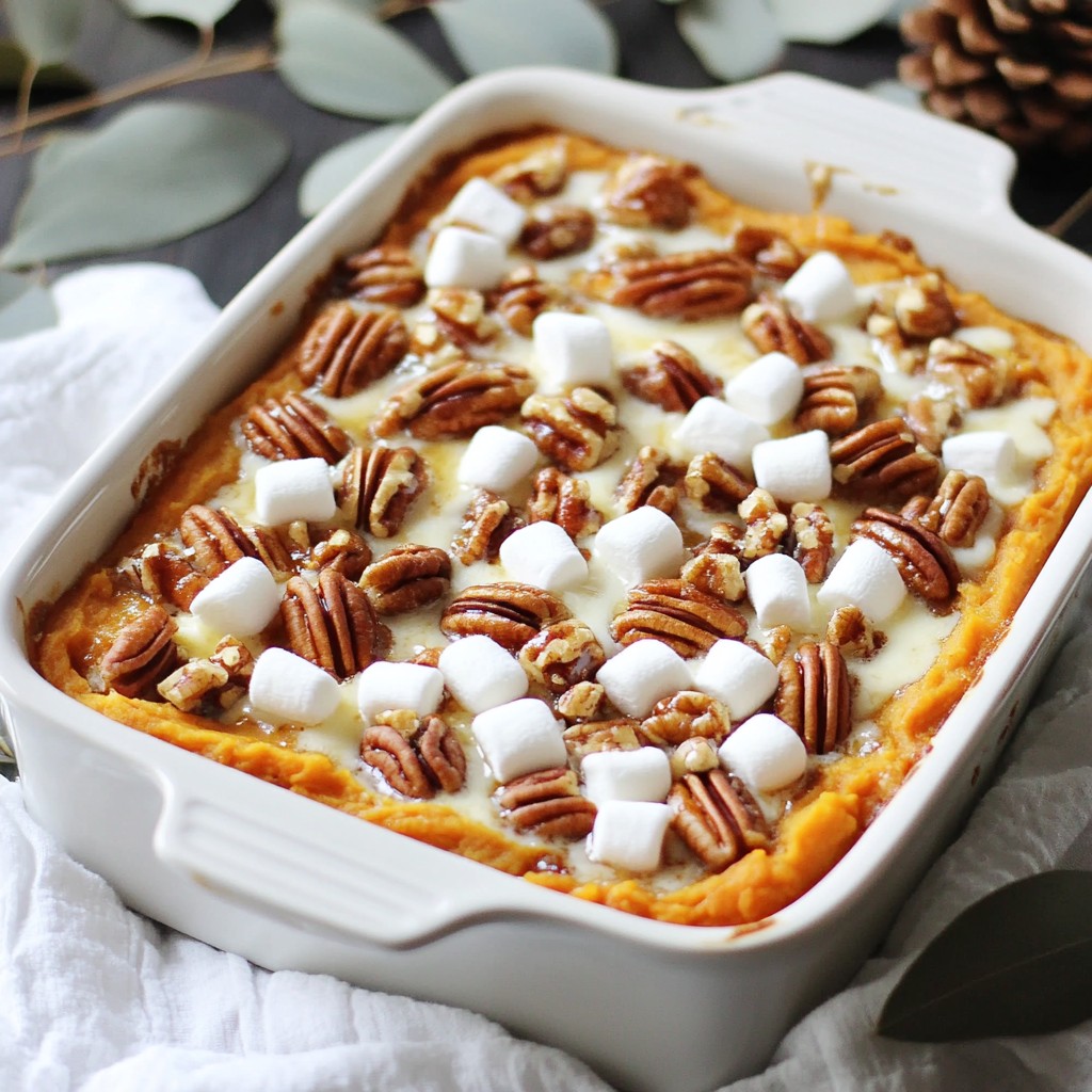 Maple Pecan Sweet Potato Casserole Köstlicher Genuss