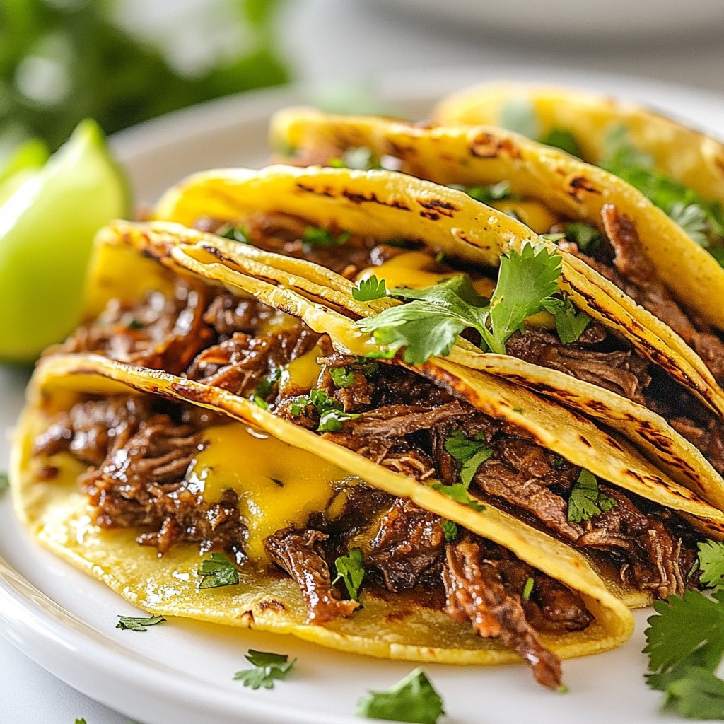 Cheesy Birria Tacos Köstlicher Genuss in jedem Bissen