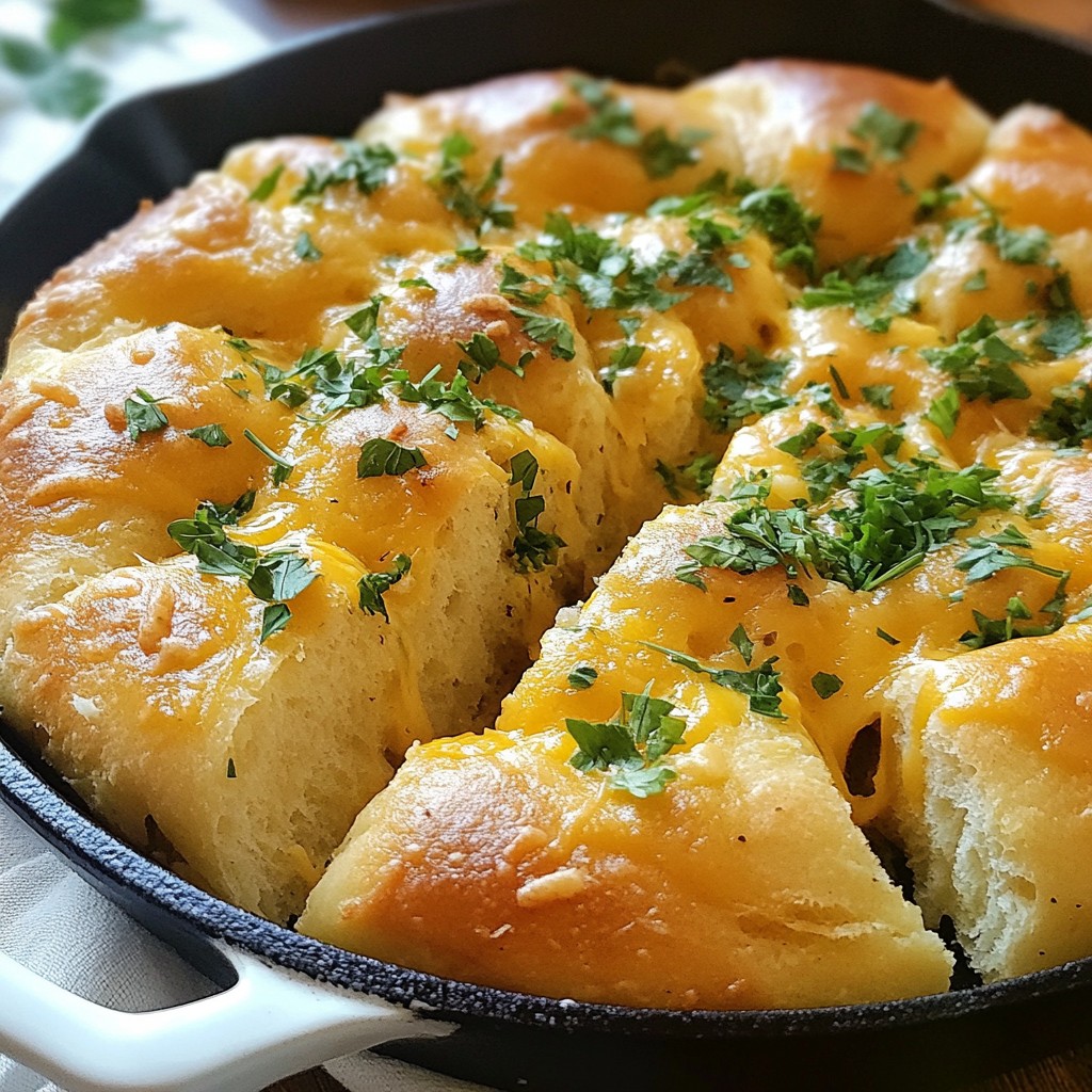 Easy Cheesy Skillet Bread Schnelles und Leckeres Rezept