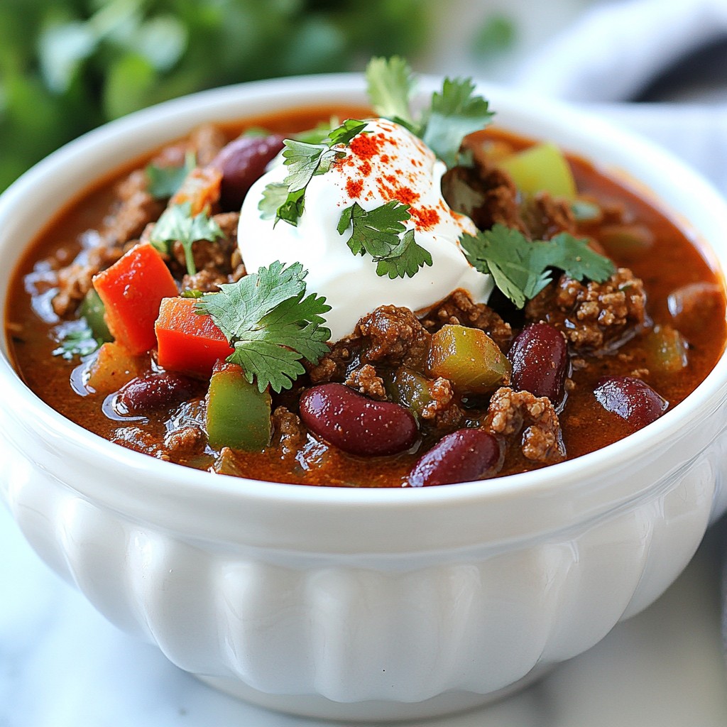 Smoky Beef and Kidney Bean Chili Köstliches Rezept