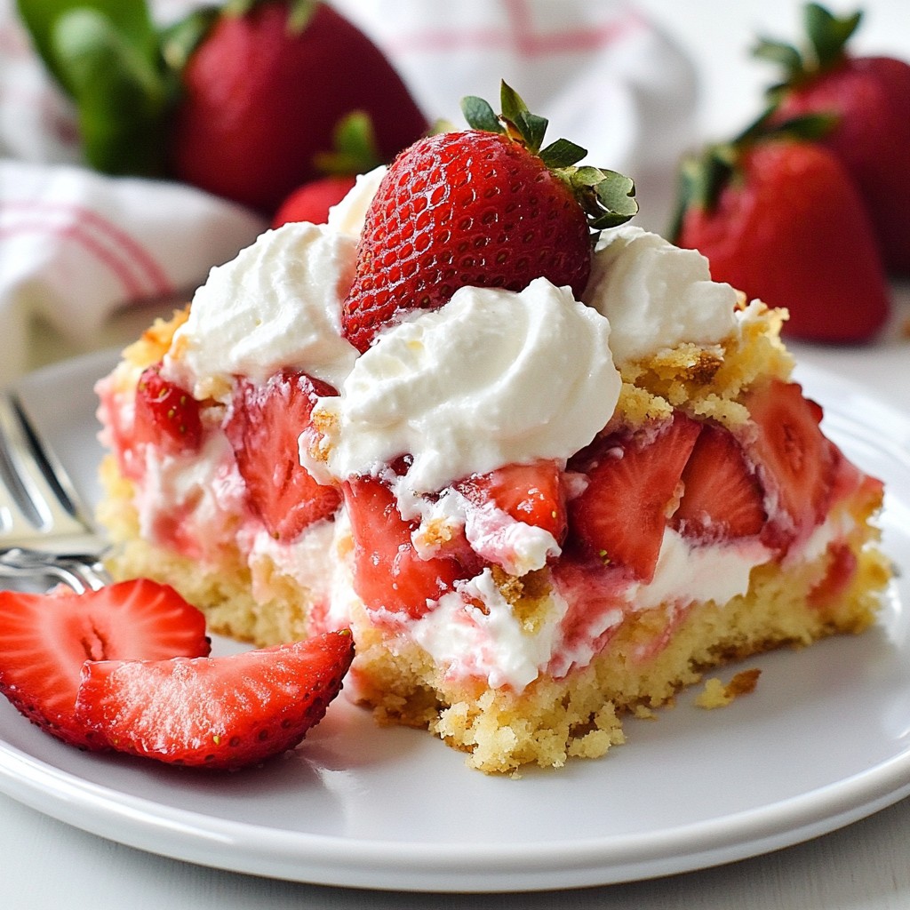 Einfache Erdbeer-Käsekuchen-Dump-Kuchen Rezept