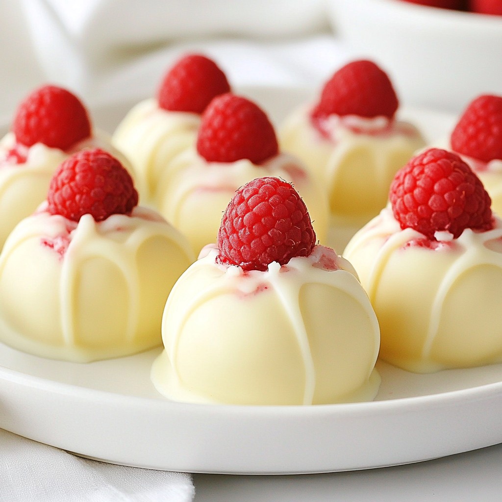 White Chocolate Raspberry Cheesecake Truffles Genuss