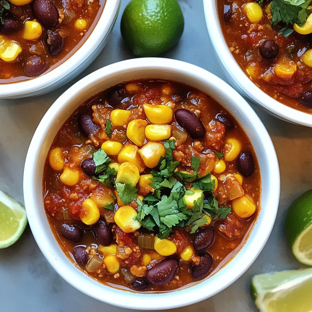 Spicy Sweet Corn and Bean Chili Einfache Rezeptidee
