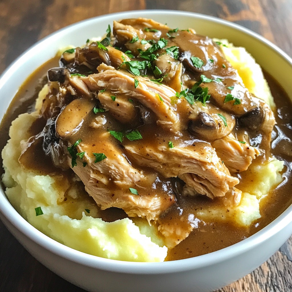 Saftiges Slow Cooker Chicken and Gravy Rezept
