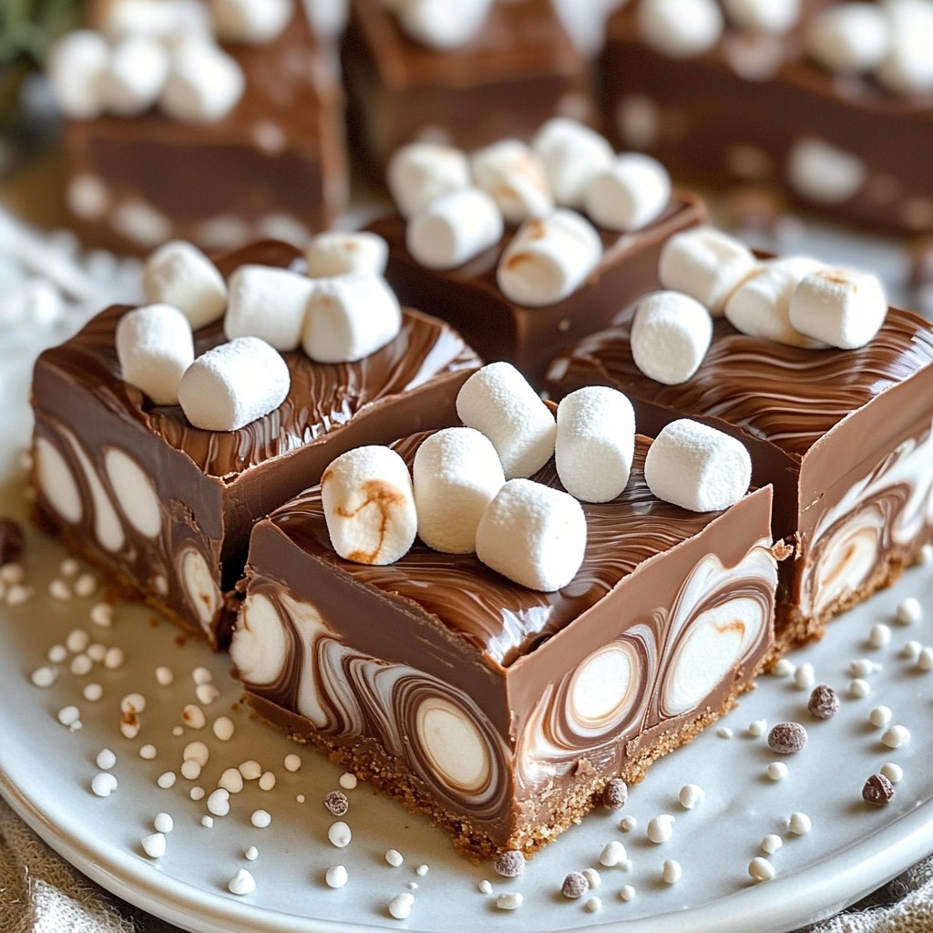 Marshmallow Swirl Chocolate Fudge Köstlicher Genuss