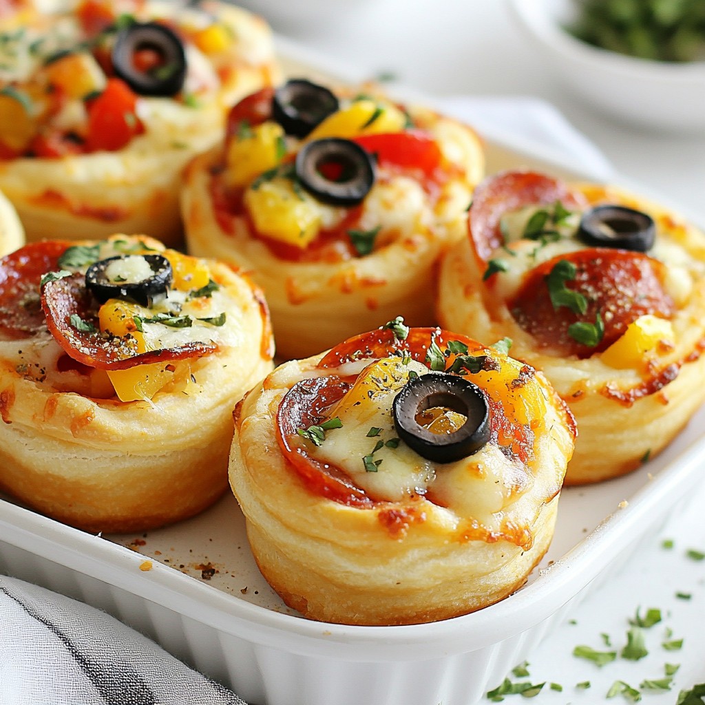 Mini Deep Dish Crescent Roll Pizzas Lecker und Einfach