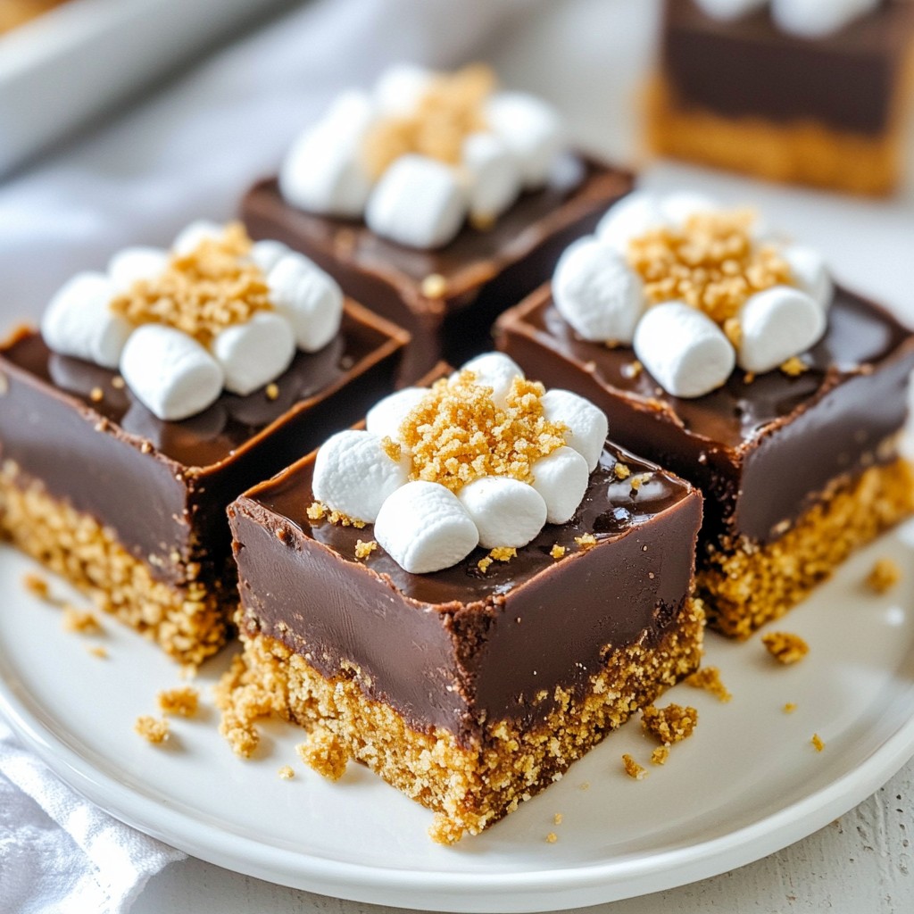 S'mores Fudge Squares Köstlicher Schokoladengenuss