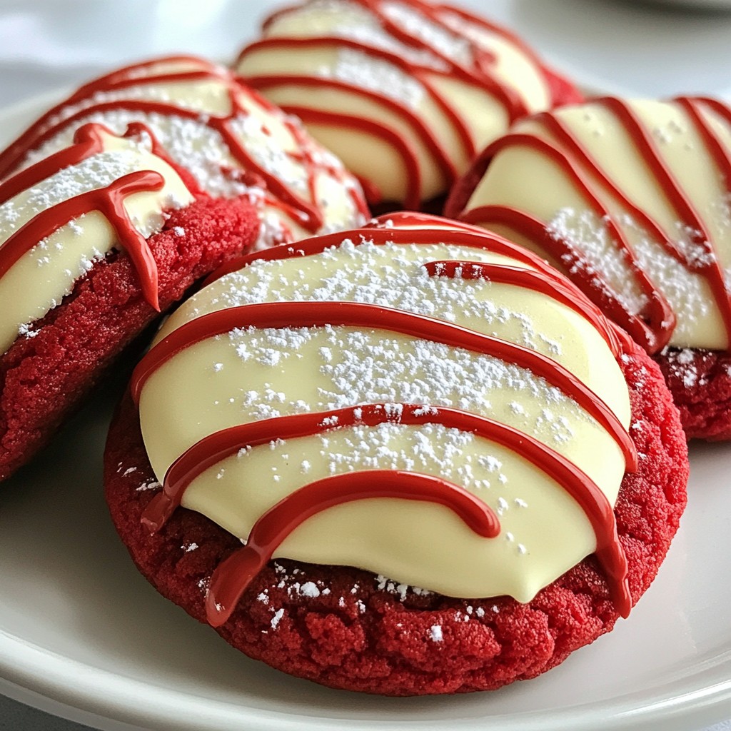 Red Velvet Cheesecake Cookies Köstlicher Genuss