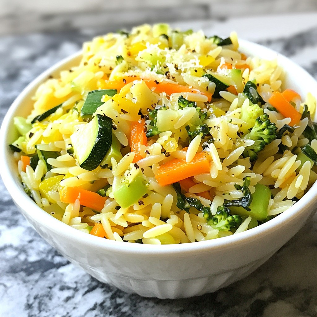Toddler-Friendly Veggie Orzo Nährstoffreiche Mahlzeit