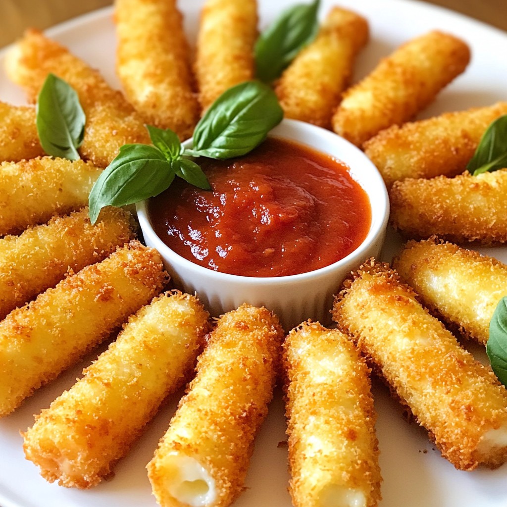 Homemade Mozzarella Cheese Sticks Knusprig Lecker Snack