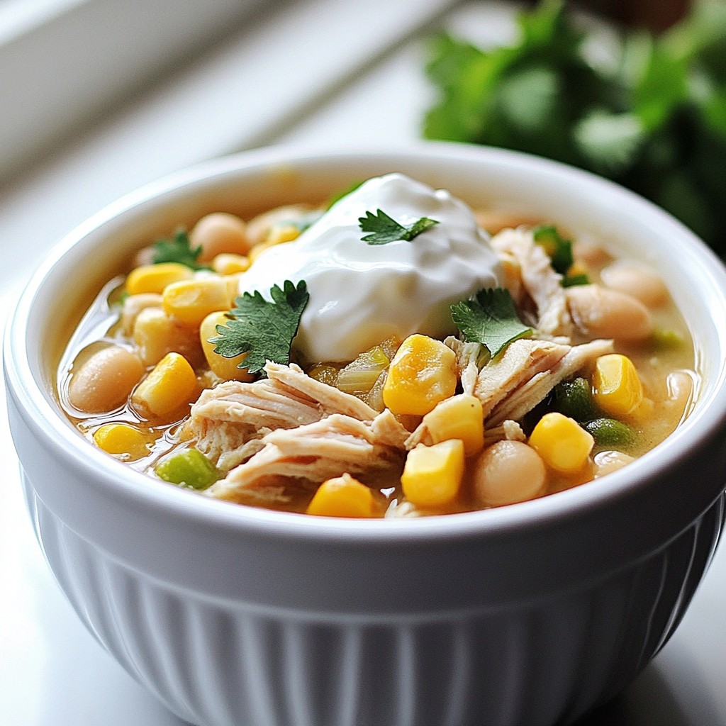 High-Protein White Chicken Chili Gesund und Einfach