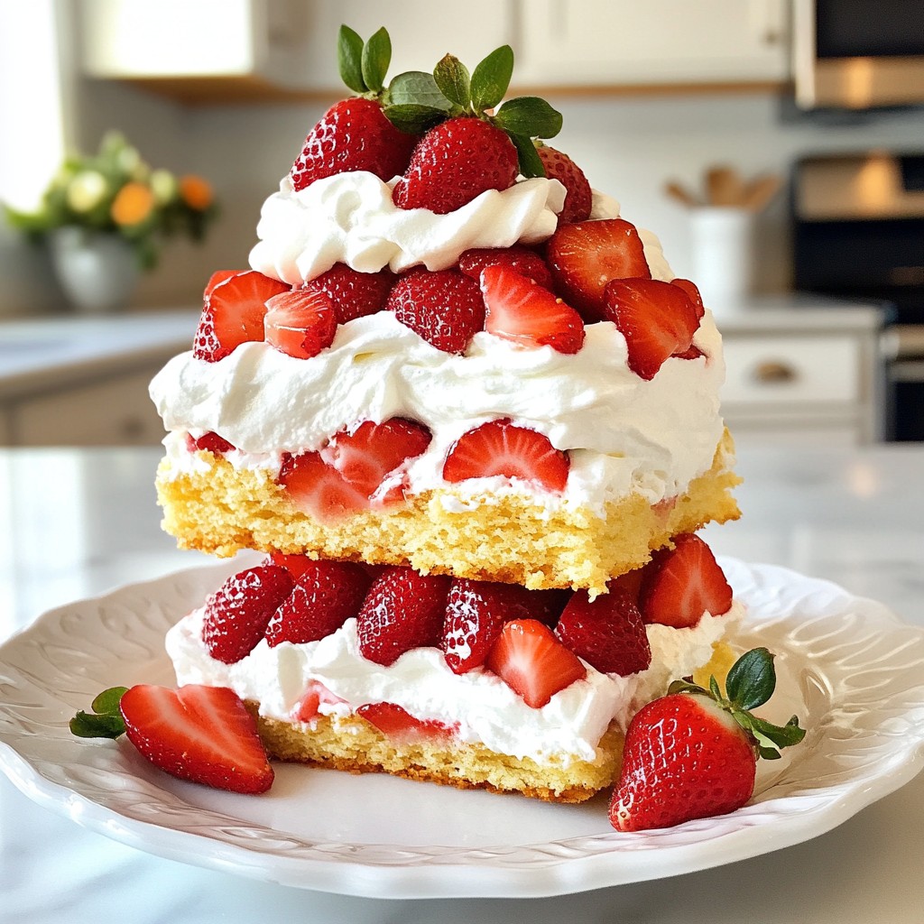 Soft Strawberry Shortcake Cake Einfaches Rezept genießen