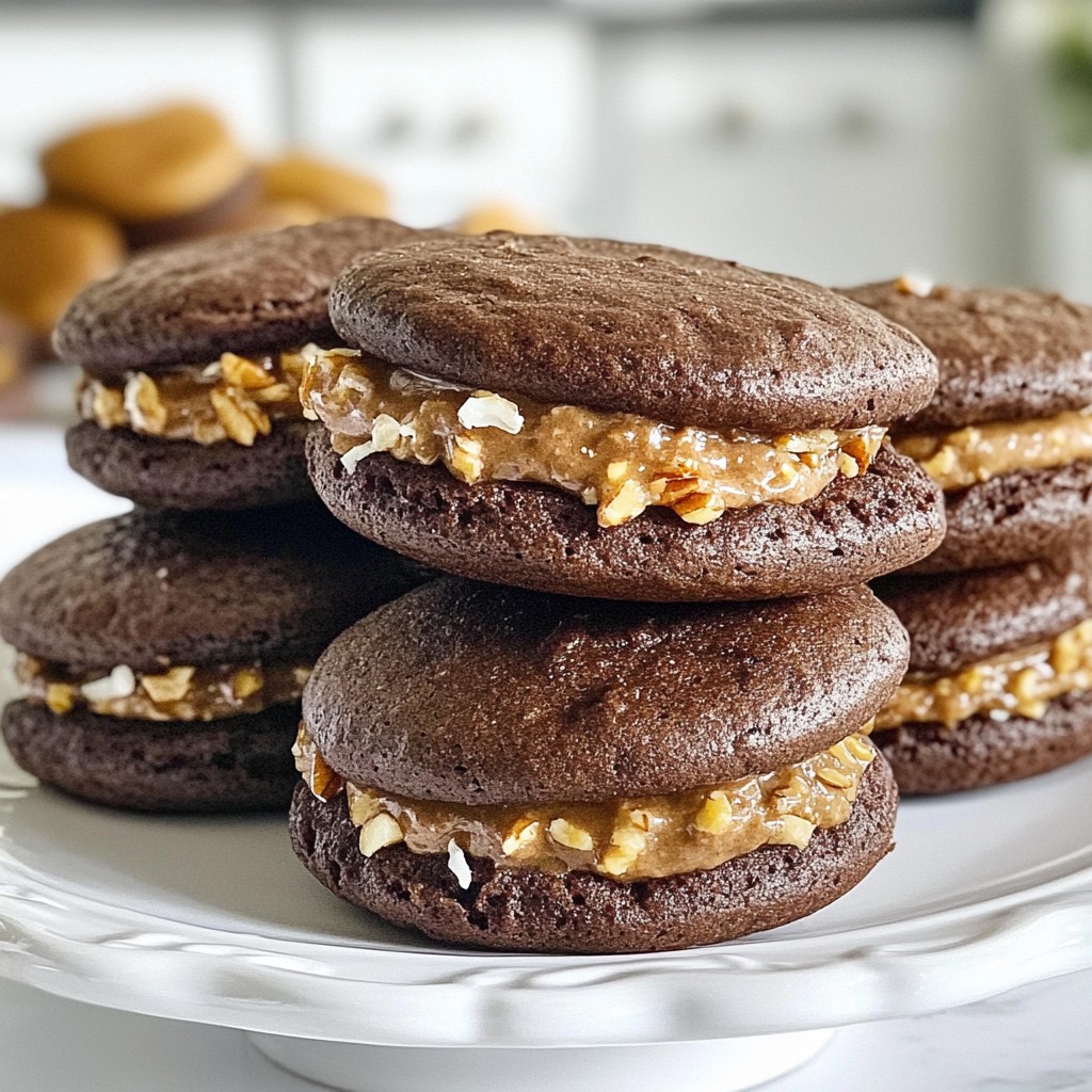 German Chocolate Whoopie Pies Einfaches Rezept