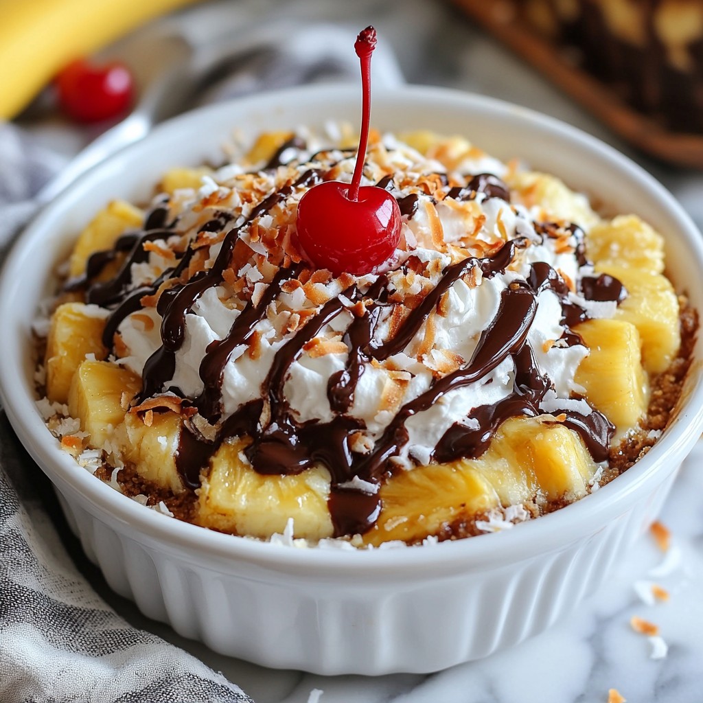 Banana Split Dump Cake Köstlicher Genuss für alle