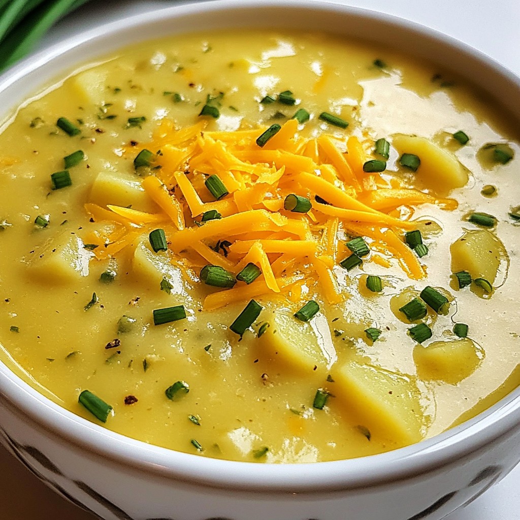 Cheddar Garlic Herb Potato Soup Cremig und Lecker